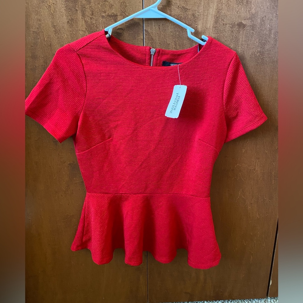 NWT Forever 21 Peplum Top
